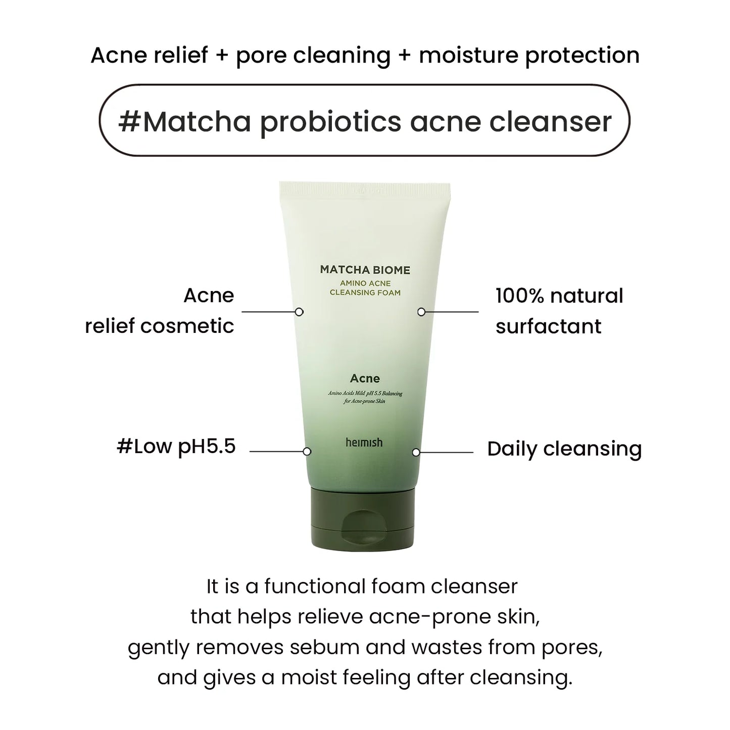 Matcha Biome Amino Acne Cleansing Foam - 150ml