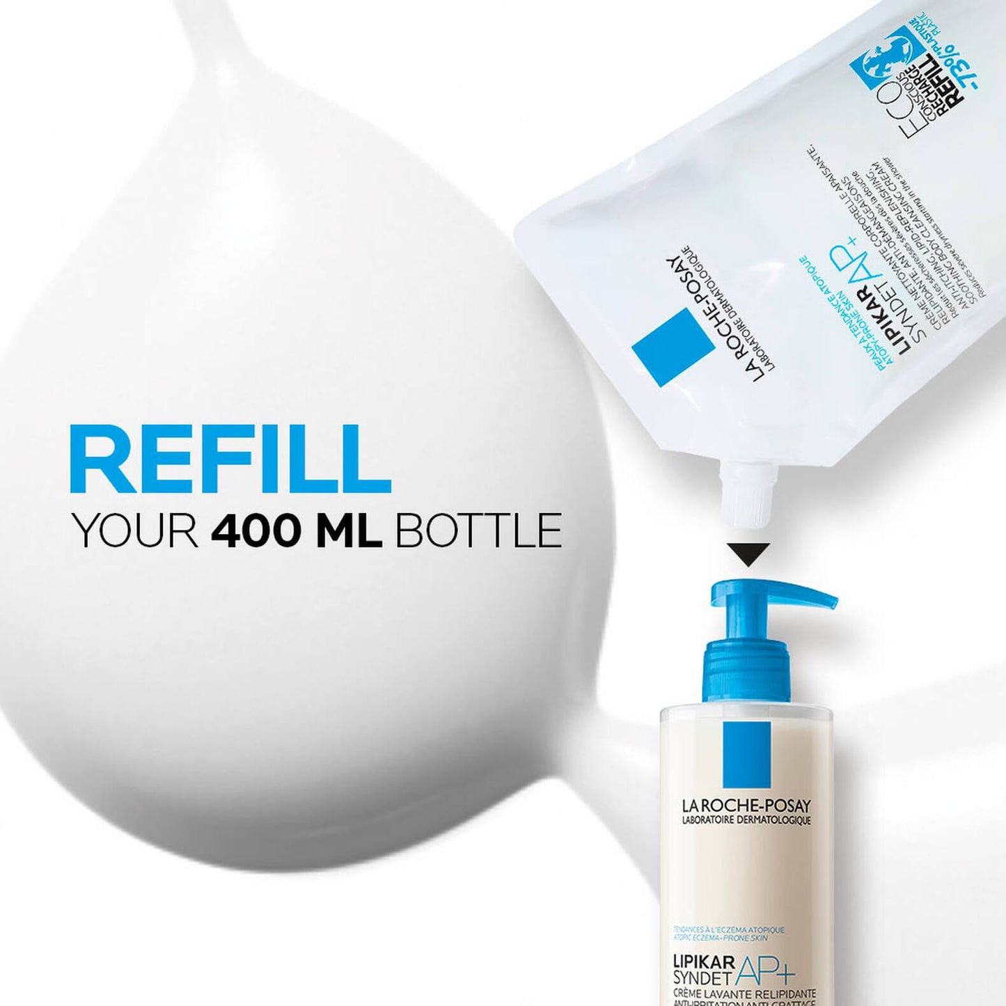 Lipikar AP+ Syndet Cleansing Cream Eco Refill - 400ml
