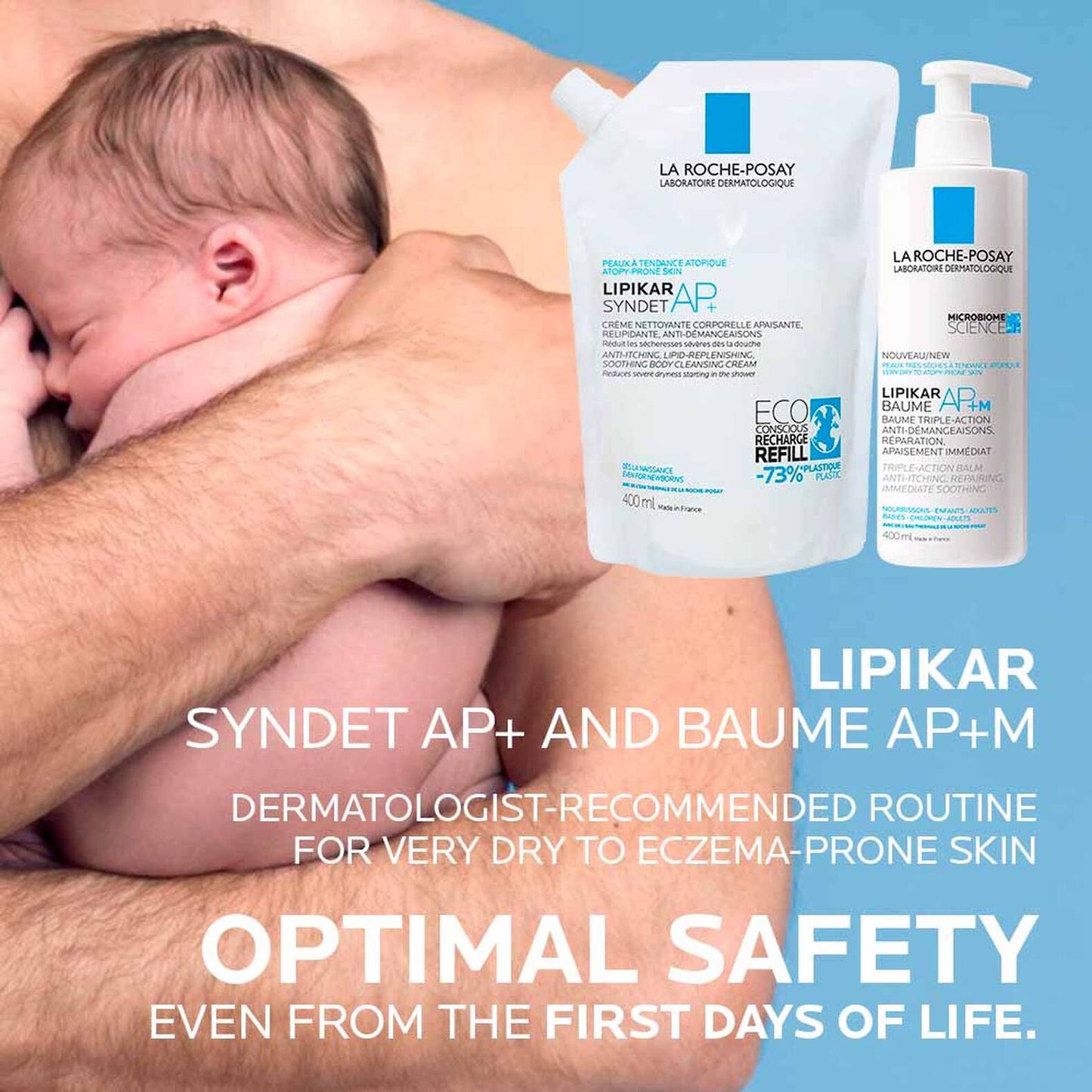 Lipikar AP+ Syndet Cleansing Cream Eco Refill - 400ml