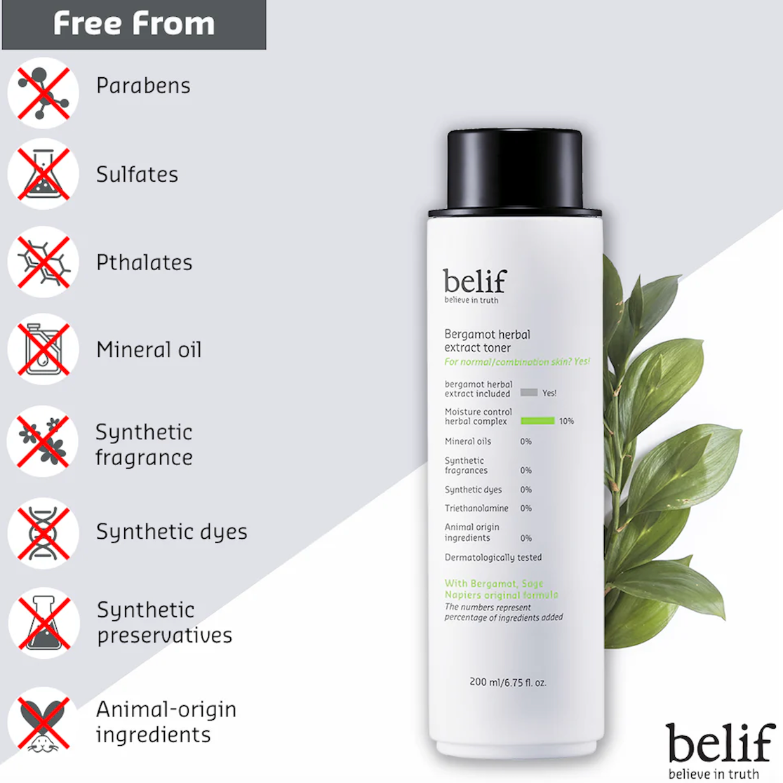 Bergamot Herbal Extract Toner