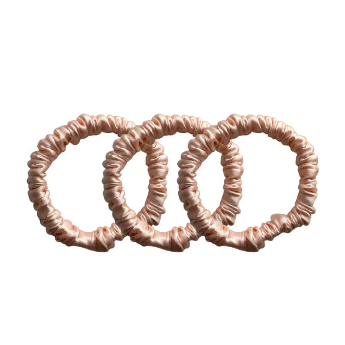 Mini Silk Scrunchies - Pink