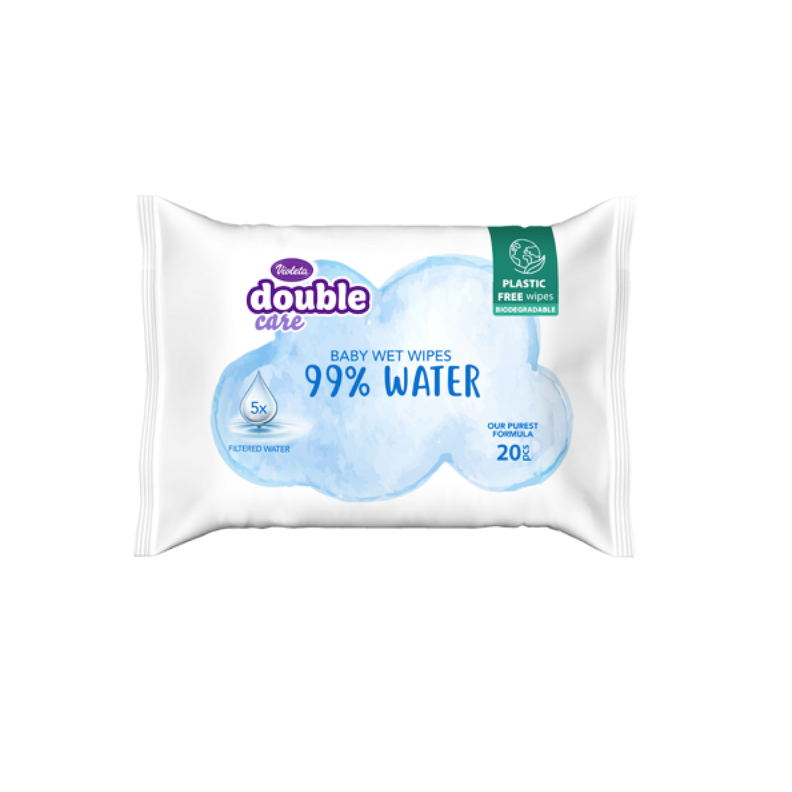 Violeta Baby Wipes Water - Double Care