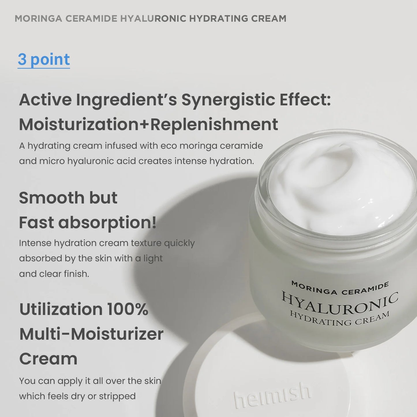 Moringa Ceramide Hylauronic Hydrating Cream - 50ml