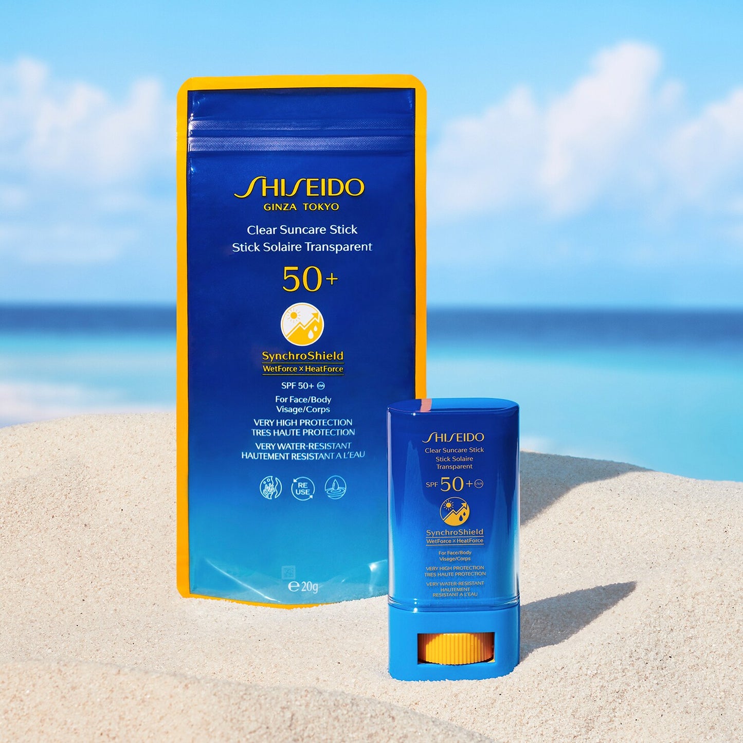 عصا حماية شفافة من أشعة الشمس SPF50+