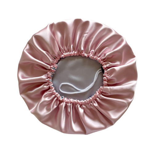 Premium Satin Bonnet Pink/Silver